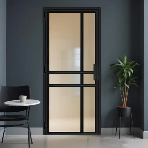 stalen deur 6 vakkenn in interieur