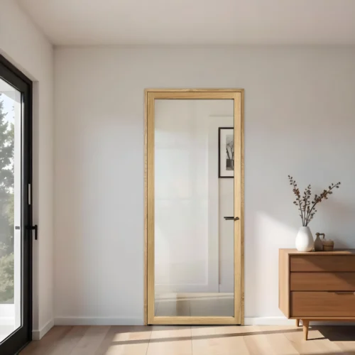 glasdeur eik in interieur